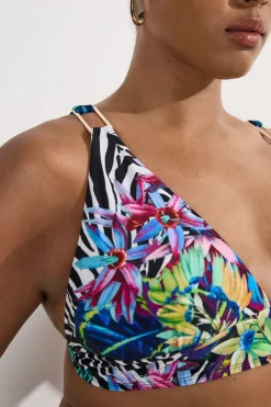 KarenMillen Top Bikini Décolleté Tropical Floral Grande Taille<Femme Maillots De Bain