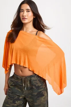 boohoo Top Cape Transparent Texturé<Femme Tops