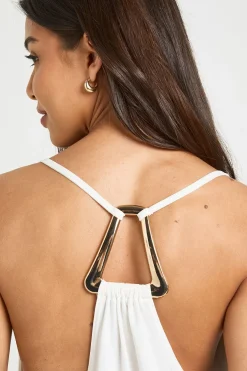 boohoo Top Caraco Blouson À Encolure Drapée Cowl Avec Détail Dos Slinky<Femme Tops