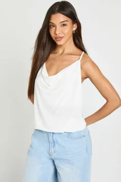 boohoo Top Caraco Blouson À Encolure Drapée Cowl Avec Détail Dos Slinky<Femme Tops