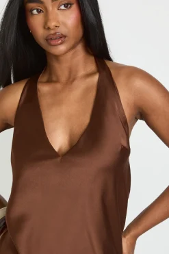 Top Caraco Dos Nu Décolleté Plongeant Avec Attache Licou