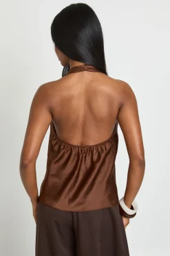 Top Caraco Dos Nu Décolleté Plongeant Avec Attache Licou