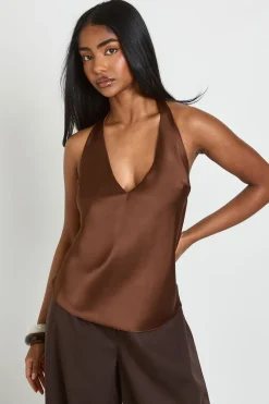 Top Caraco Dos Nu Décolleté Plongeant Avec Attache Licou