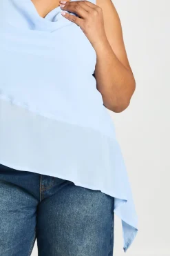 Top Caraco Grande Taille À Bretelles Avec Ourlet Asymétrique