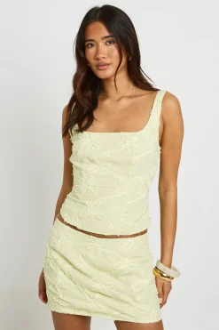 boohoo Top Caraco Tissé À Texture Florale<Femme Tops