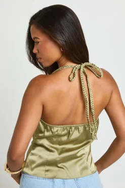 Top Col Bénitier Avec Détail Cordon En Satin