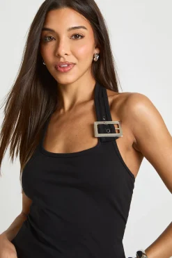 boohoo Top à col halter avec garniture à boucle<Femme Tops