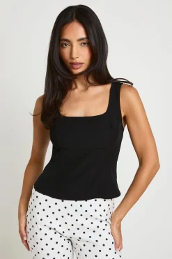 Top Corset Ajusté À Bretelles Larges