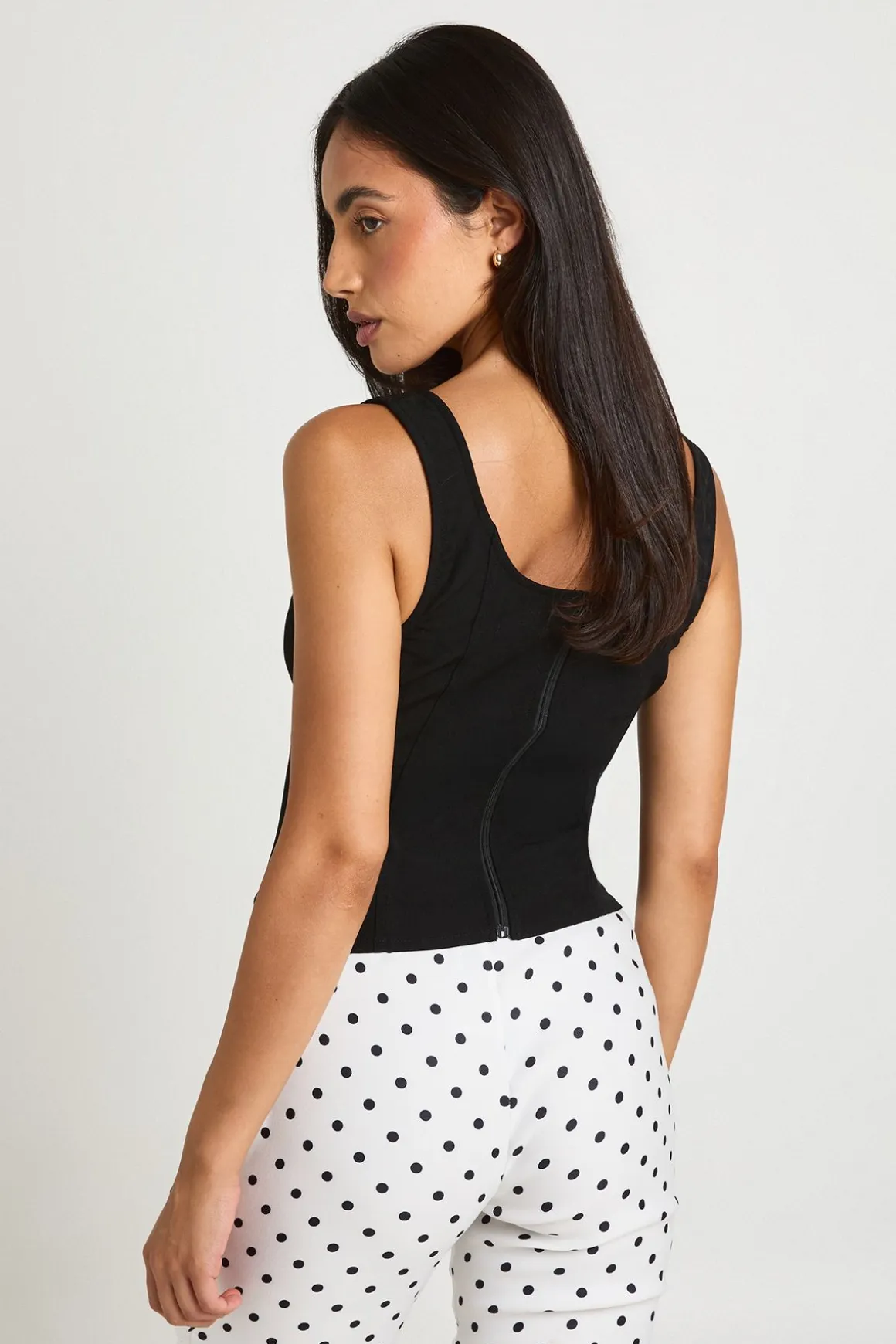 Top Corset Ajusté À Bretelles Larges