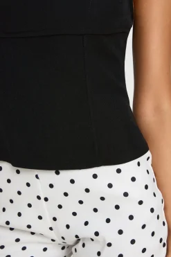 Top Corset Ajusté À Bretelles Larges