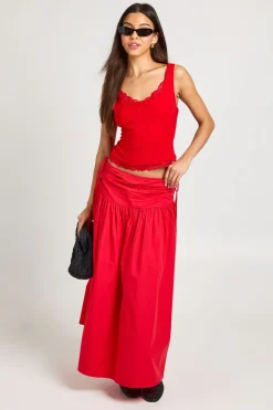 boohoo Top Corset Avec Bonnets Et Ourlet En Dentelle<Femme Satin Et Dentelle|Tops