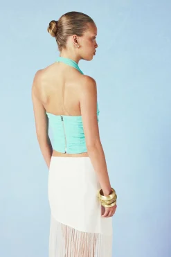 Top Corset Baleiné En Mesh À Licou