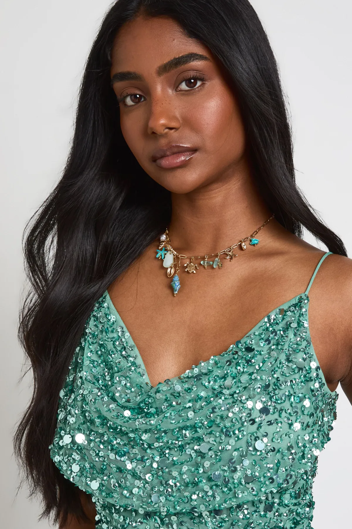 boohoo Top Corset Baleiné À Perles Et Sequins<Femme Tops