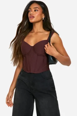 Top corset à bandage, avec bonnets et baleines