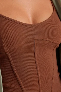 Top Corset Bandage À Bretelles