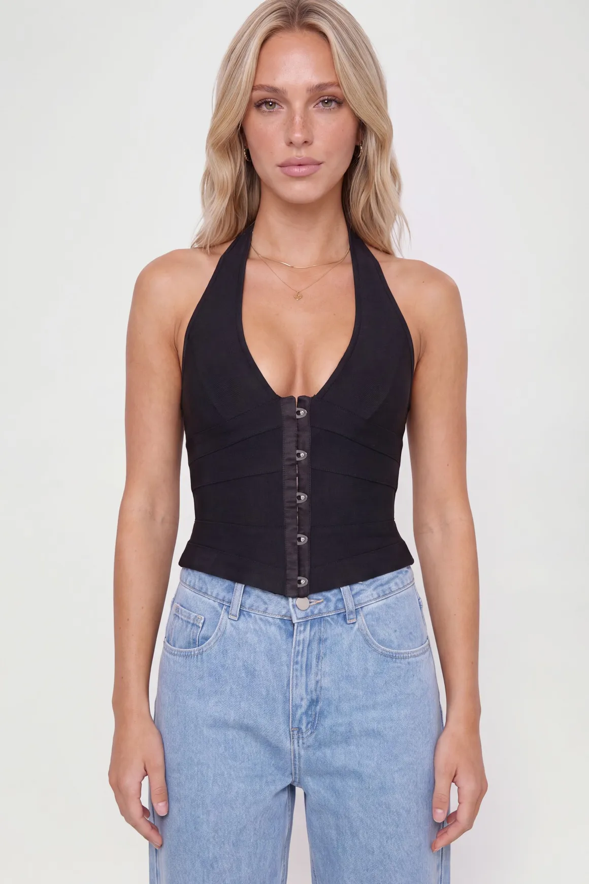 Top Corset Bandage À Dos Nu