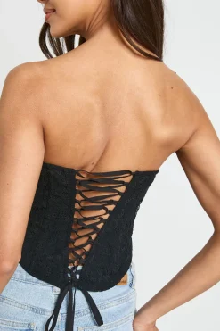 Top Corset Bandeau En Dentelle