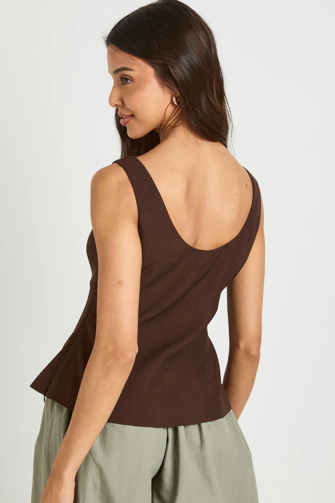 Top Corset À Basque Évasée