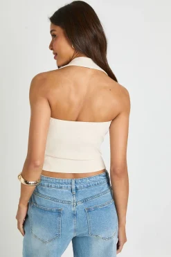 Top Corset Bustier À Encolure Licou Extensible Premium