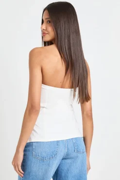 Top Corset Bustier À Ourlet Fendu En Bengaline