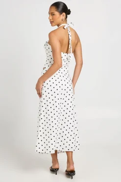 Top Corset Bustier À Pois Avec Attache Licou