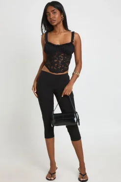 boohoo Top Corset À Dentelle Et Volants<Femme Satin Et Dentelle|Tops