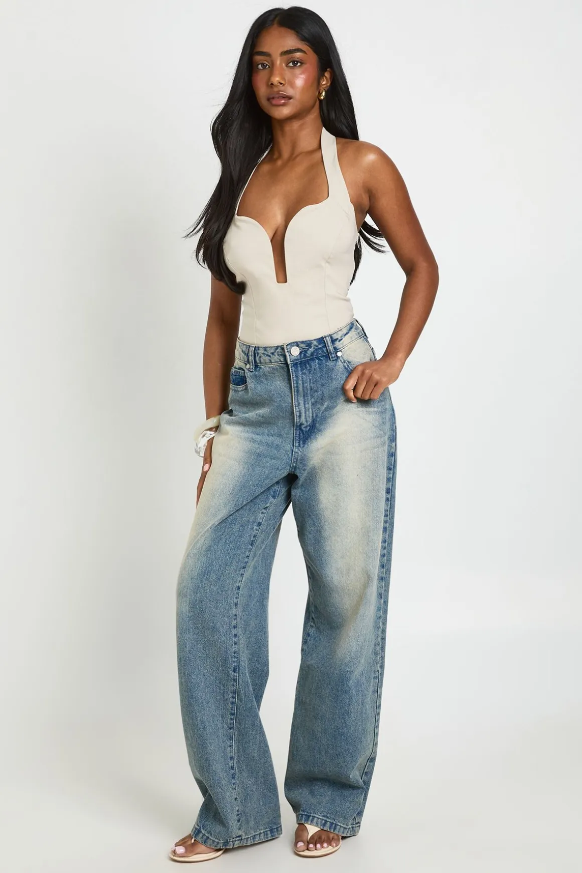 Top Corset En Bengaline À Encolure Dos-nu Avec Découpes