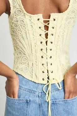 Top Corset En Dentelle Transparente