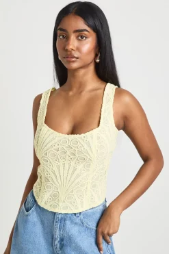 Top Corset En Dentelle Transparente