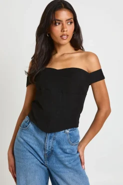 Top Corset Froncé Bardot
