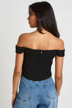 Top Corset Froncé Bardot