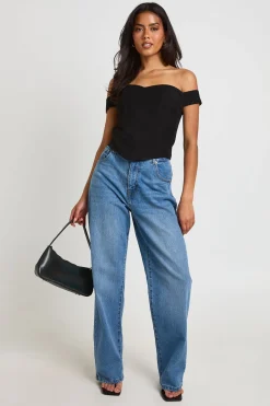 Top Corset Froncé Bardot