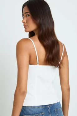 boohoo Top Corset À Lacets Avec Agrafes Et Œillets<Femme Tons Neutres|Satin Et Dentelle