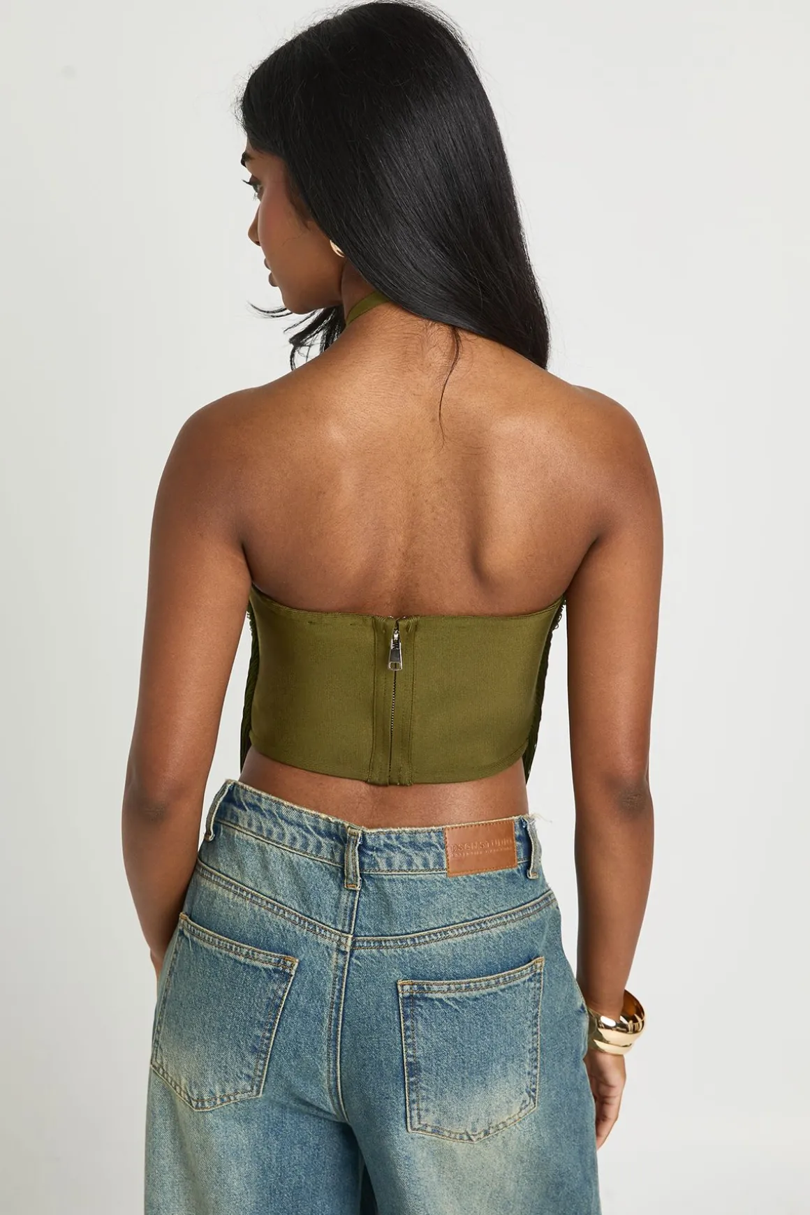 Top Corset Licou À Franges