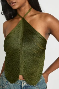 Top Corset Licou À Franges