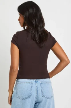 boohoo Top Corset Petite Premium Stretch Avec Agrafes Contour<Femme Tops