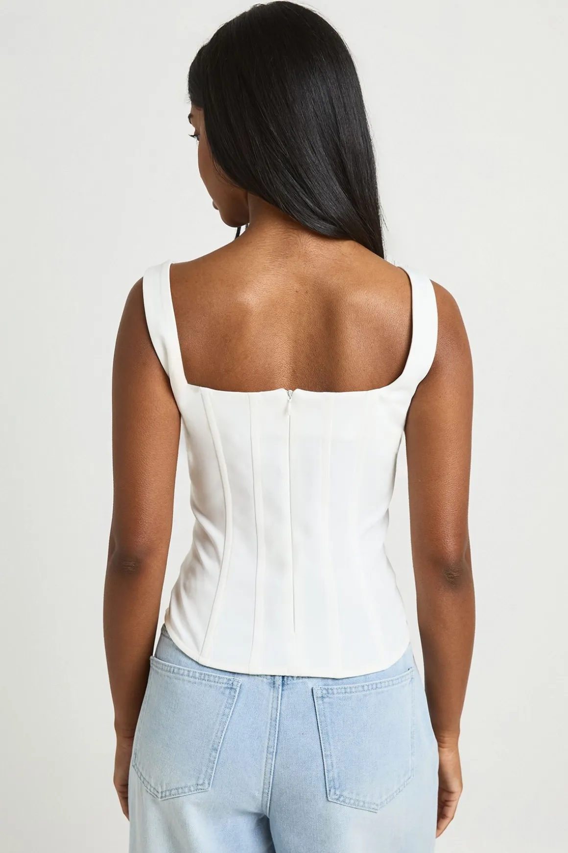 Top Corset Structuré En Crêpe