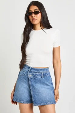 boohoo Top Court Basique À Manches Courtes Et Col Rond Pour Grandes Tailles<Femme Basiques|Tops
