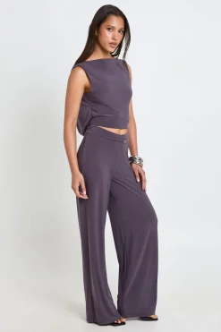 boohoo Top Court Dos Drapé Avec Finition<Femme Tops