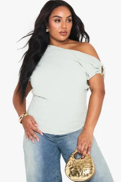 TOP DÉCONTRACTÉ EN STYLE LIN À DÉTAILS SOIGNÉS (TAILLES PLUS)