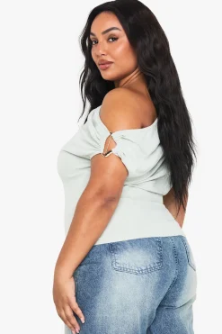 TOP DÉCONTRACTÉ EN STYLE LIN À DÉTAILS SOIGNÉS (TAILLES PLUS)
