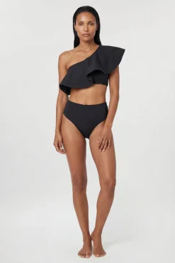KarenMillen Top de bikini à volants asymétrique Drama<Femme Maillots De Bain|Tenues De Plage
