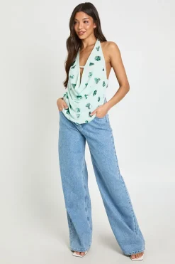 boohoo Top Dos-nu À Col Bénitier Brodé De Sequins<Femme Tops