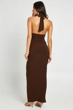 boohoo Top Dos Nu À Double Couche Avec Détail Nœud Et Encolure Américaine En Tissu Slinky<Femme Tops