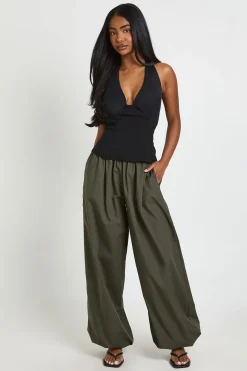 Top En Bengaline À Encolure Halter Avec Mesh