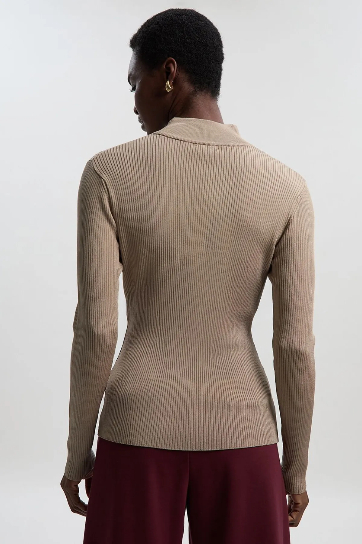 KarenMillen Top en maille côtelée à blocs de couleurs Slinky<Femme Pulls Et Gilets|Toutes Les Mailles