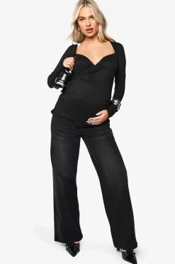 TOP ENVELOPPANT ULTRA-DOUX POUR FEMMES ENCEINTES