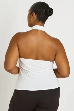 boohoo Top Grande Taille Col Bénitier Torsadé<Femme Tops