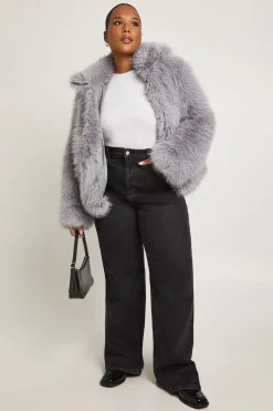 boohoo Top long Plus en synthétique<Femme Vestes & Manteaux