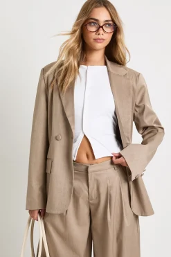 boohoo Top à manches courtes Peached Sculpt Popper Through<Femme Tops
